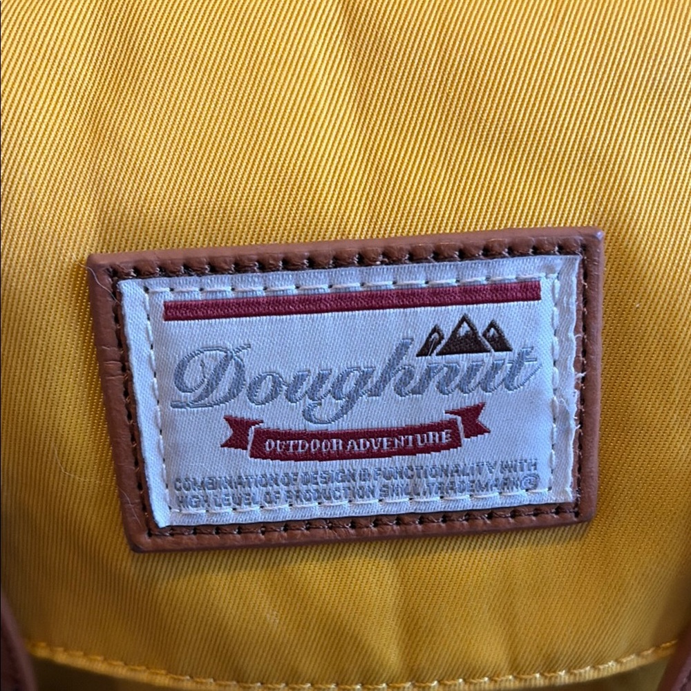 Doughnut Mustard Yellow Canvas Backpack - Picture 2 of 8